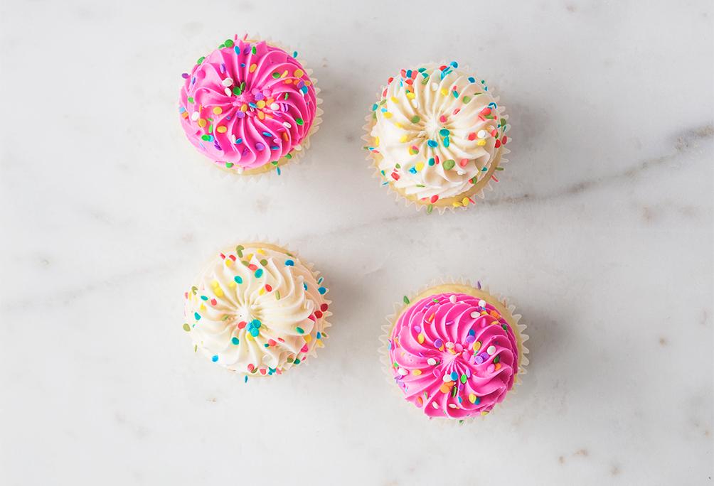 Pink Celebration, All The Goodies, Cupcakes, Gigi's Cupcakes, Enjoy Anywhere, Anytime, Anyplace