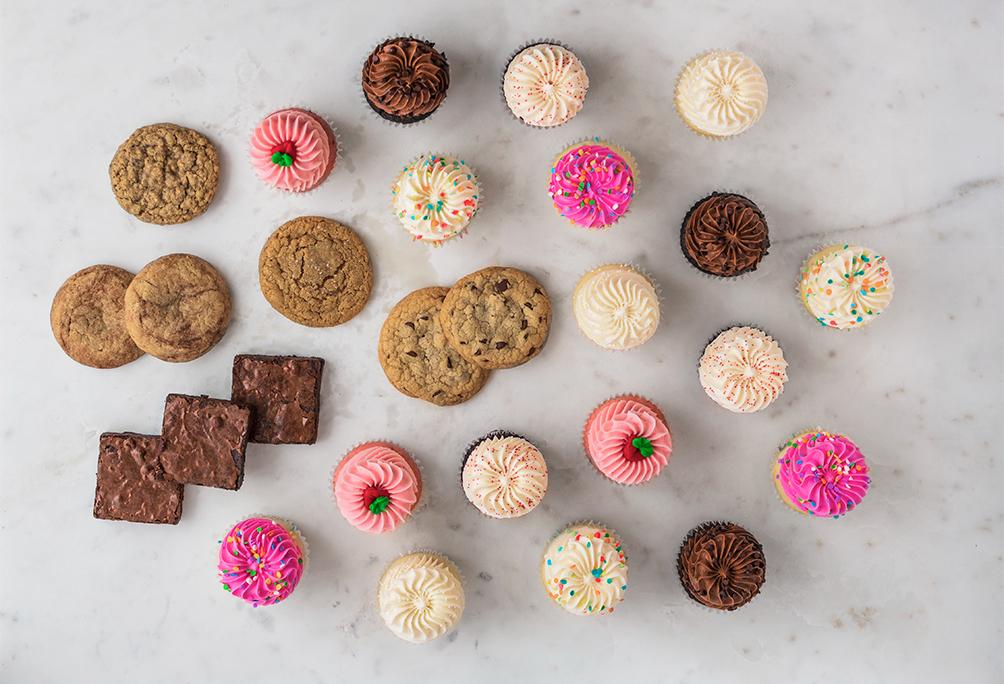Pink Celebration, Best Sellers, Large Party Packs, All The Goodies, Cupcakes, Gigi's Cupcakes, Enjoy Anywhere, Anytime, Anyplace