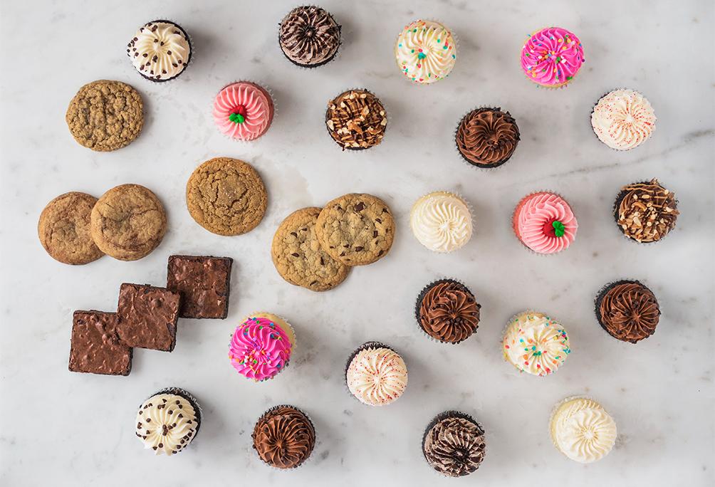 Pink Celebration, Best Sellers, Chocolate Addicts, Large Party Packs, All The Goodies, Cupcakes, Gigi's Cupcakes, Enjoy Anywhere, Anytime, Anyplace